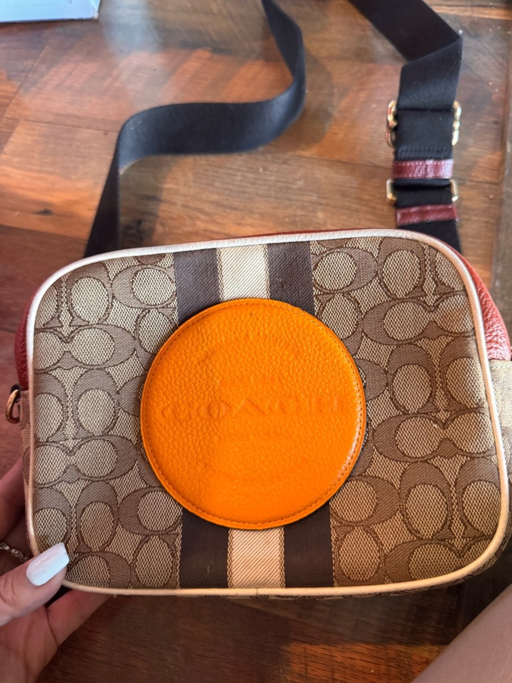 coach dempsey camera bag in jaquard